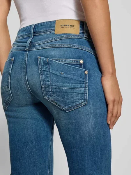 Jeans o rozkloszowanym kroju z mieszanki bawełny model AMELIE' Gang niebieskie