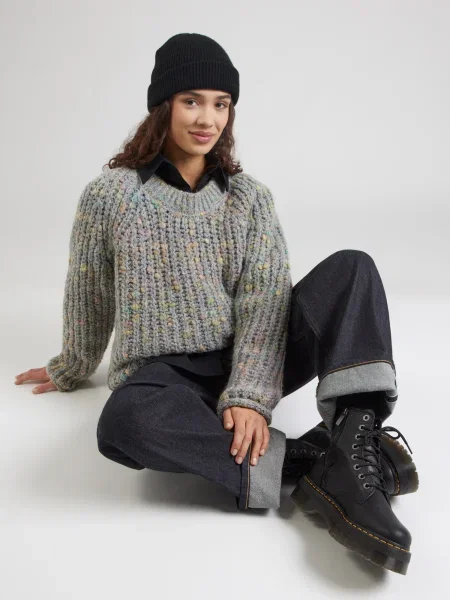 Smith&Soul Pulover / azuriu / gri / verde bej