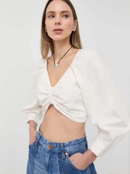 Блуза Levi's дамска с изчистен дизайн бяло