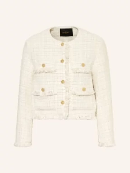 Maje Marynarka Z Tweedu Z Błyszczącą Przędzą weiss