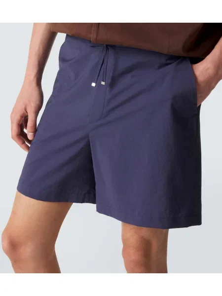 Pantaloni scurți Loewe din poplin albastru