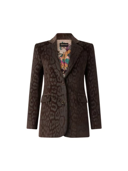 Marynarka Roberto Cavalli sztruksowa brązowa