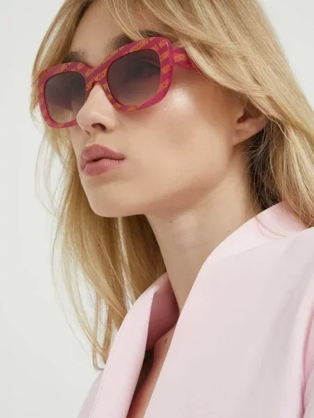 Слънчеви очила Moschino розово