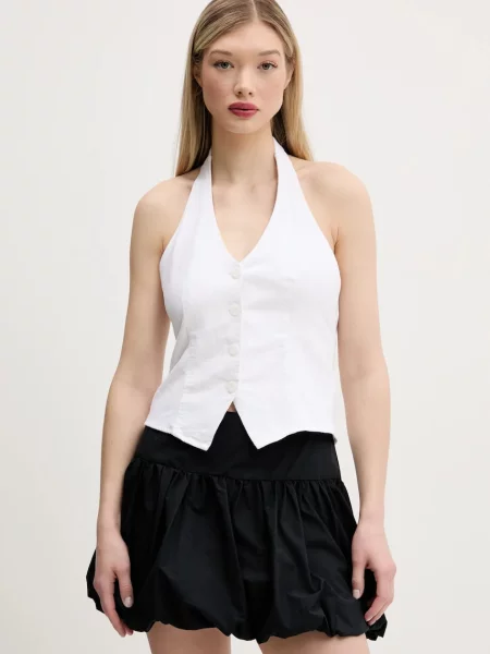 Laneni telovnik Hollister Co. bela