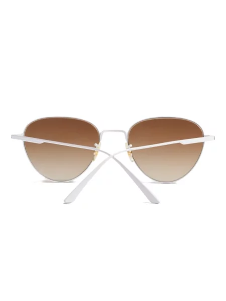 Ochelari de soare Khaite X Oliver Peoples cu imprimeu geometric argintiu