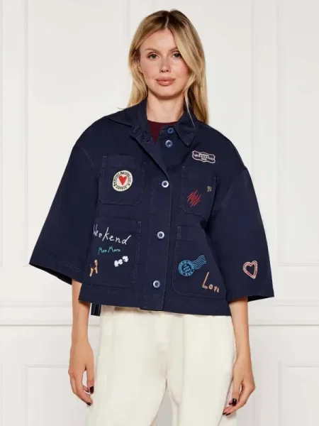 Weekend Max Mara Sacou Assuan Bleumarin albastru