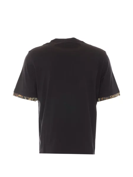 Тениска Lanvin с принт с леопардов принт черно