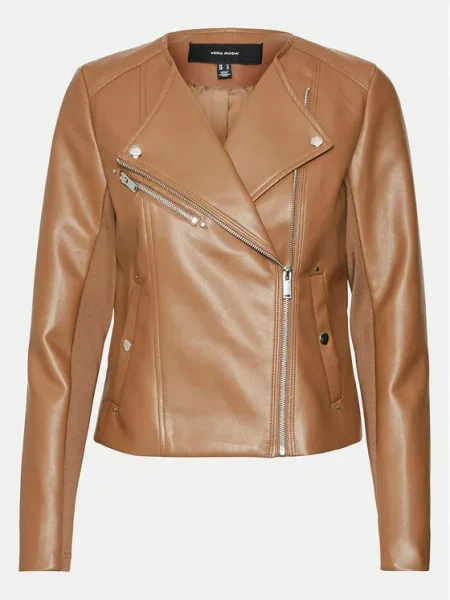 Vero Moda Яке от имитация на кожа Riley кафяв