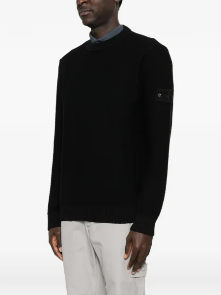 Pulover Stone Island cu strasuri negru