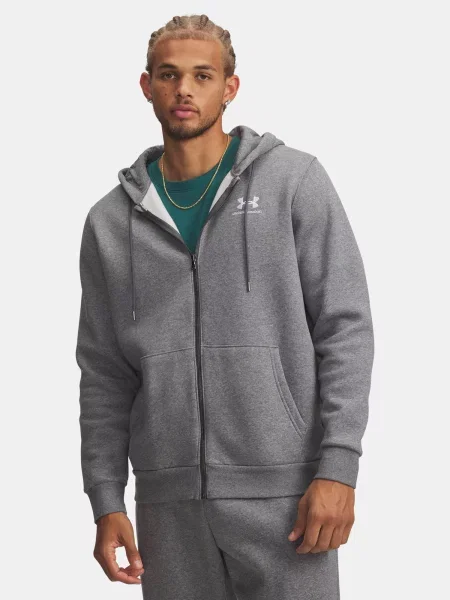 Hoodie Under Armour iz flisa s kapuco siva