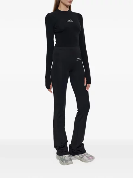 Leggings Balenciaga cu imagine negru