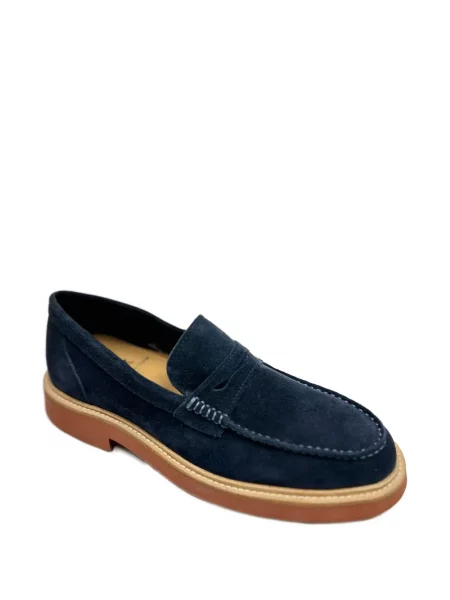 Pantofi loafer Bekk din piele de căprioară albastru