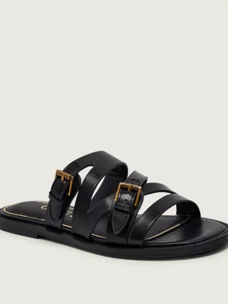 Șlapi Guess din piele negru