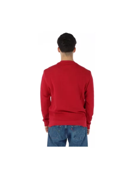 Bluza North Sails żakardowa z dekoltem w kształcie litery U czerwona