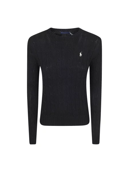 Ralph Lauren Swetry Kobieta S Julianna Cable Knit Sweater czarny