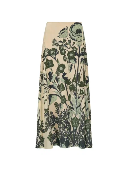 Spódnica midi Johanna Ortiz w kwiatki z nadrukiem do kolan