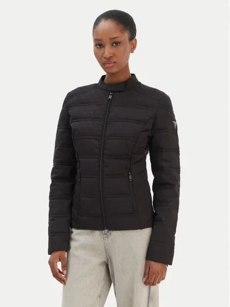 Guess Kurtka Pikowana New Vona schwarz czarna