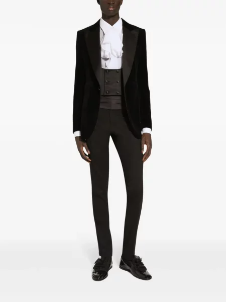 Geacă Dolce & Gabbana de mătase negru