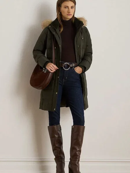 Lauren Ralph Lauren péřová bunda zelená