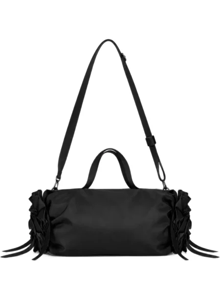 Geantă Simone Rocha cu model floral cu volane negru