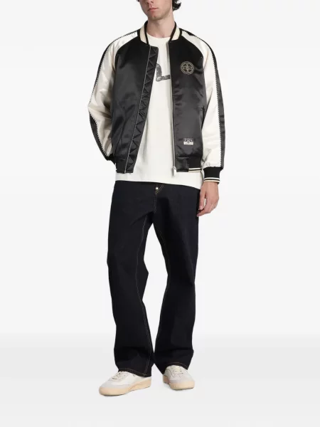 Geacă Evisu din satin negru