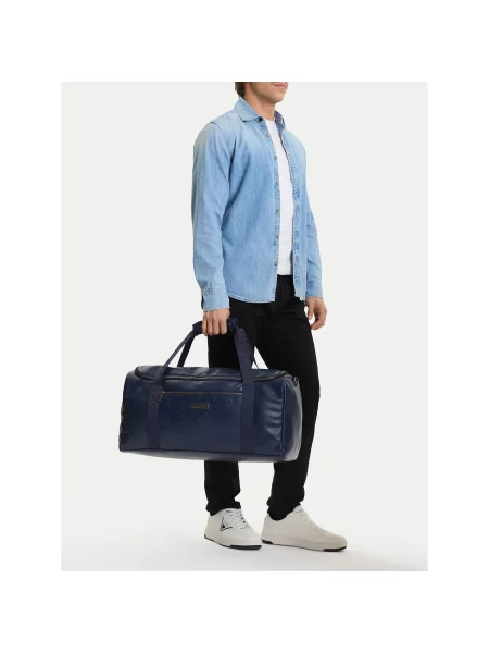 Víkendová taška Guess Jeans Tmavomodrá
