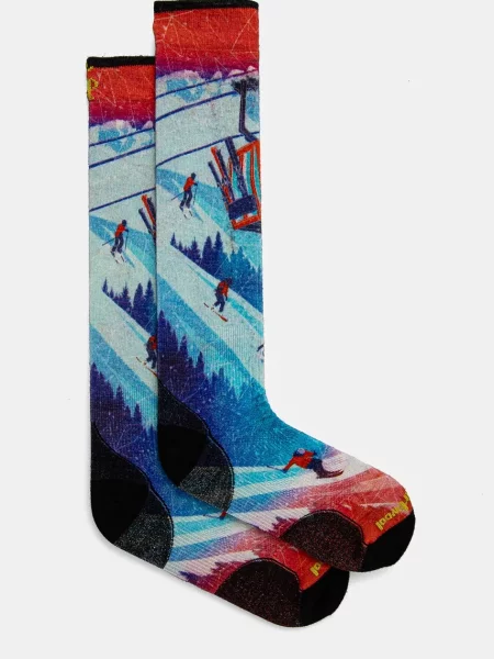 Olcsóbban. Smartwool Ski Zero Cushion Ski Day Print OTC laguna zokni. Méret: L kék