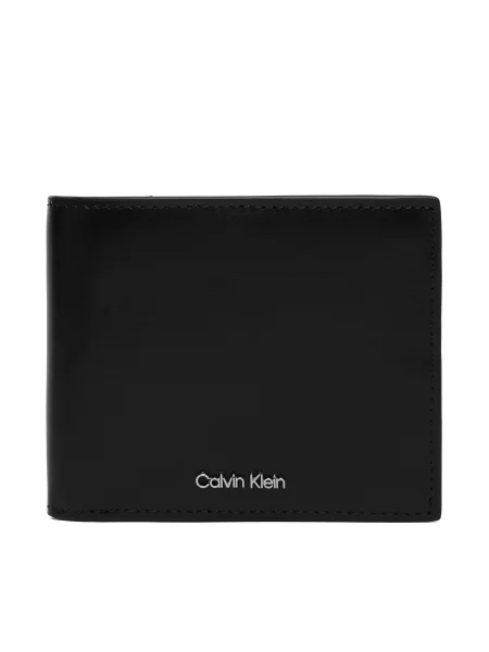 Calvin Klein Πορτοφόλι Raised Ew Bill Fold W/ Coin μαύρο