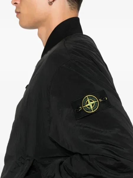 Geacă bomber Stone Island cu strasuri negru