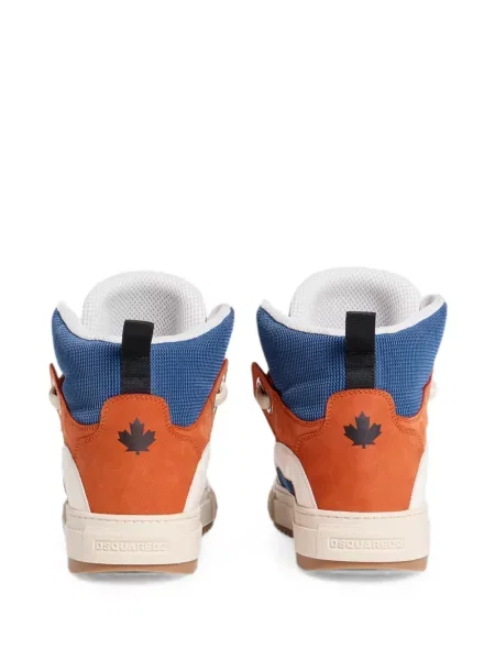 Sneakersy Dsquared2 sznurowane koronkowe pomarańczowe