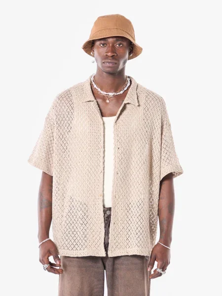 VAMOS CLO Cămașă Hairy Toad' bej