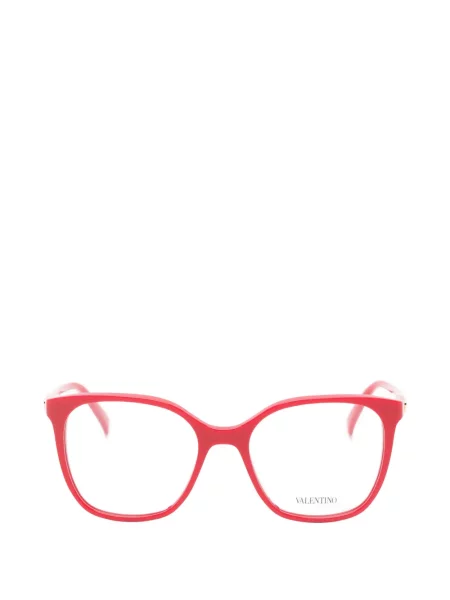 Ochelari de soare Valentino Garavani Eyewear cu imprimeu geometric roșu