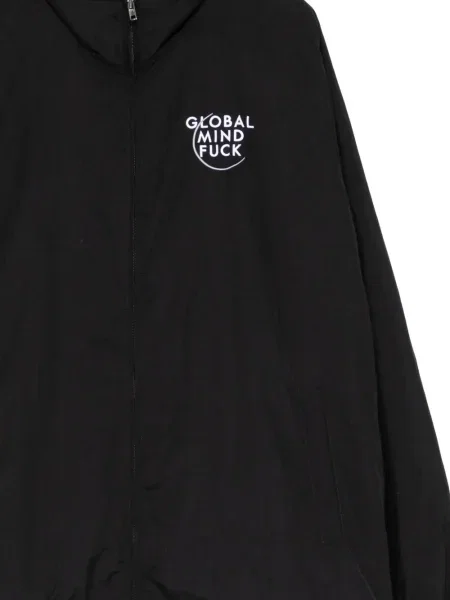 Geacă Vetements cu broderie negru