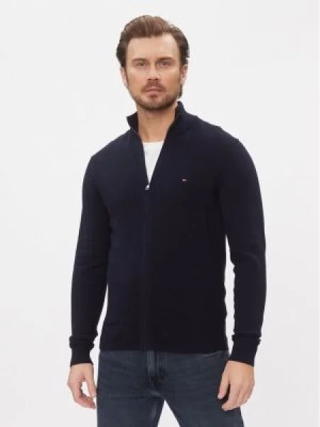 Pletena jopica Tommy Hilfiger modra