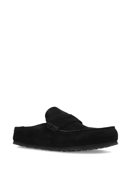 Papuci tip mules Birkenstock din piele de căprioară negru