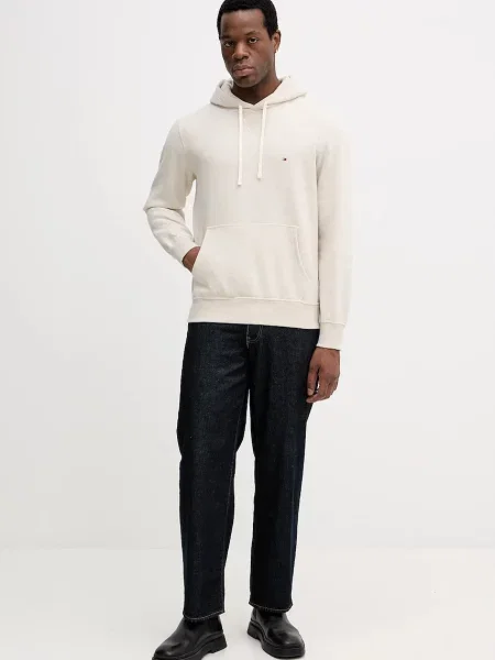 Tommy Hilfiger bluza z kapturem gładka beżowy