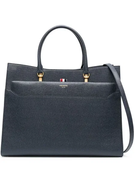 Geantă Thom Browne din piele albastru