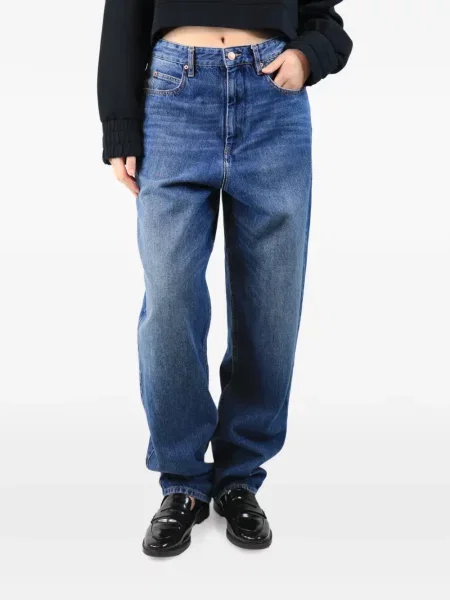 Blugi cu picior larg Marant Etoile cu 5 buzunare albastru