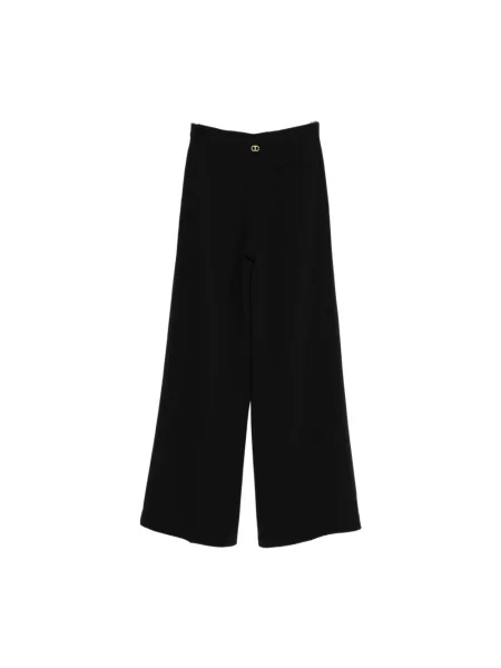 TWINSET Spodnie palazzo Wide Leg czarny