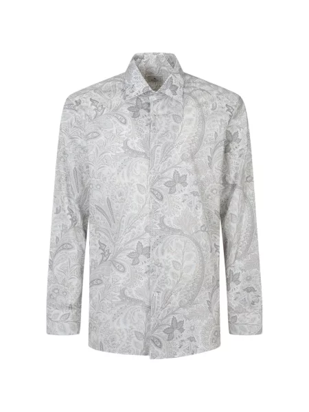 Cămașă Etro cu model paisley alb