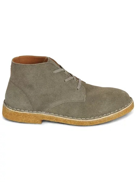 Pantofi Selected din piele de căprioară gri