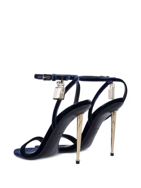 Sandale Tom Ford de catifea albastru