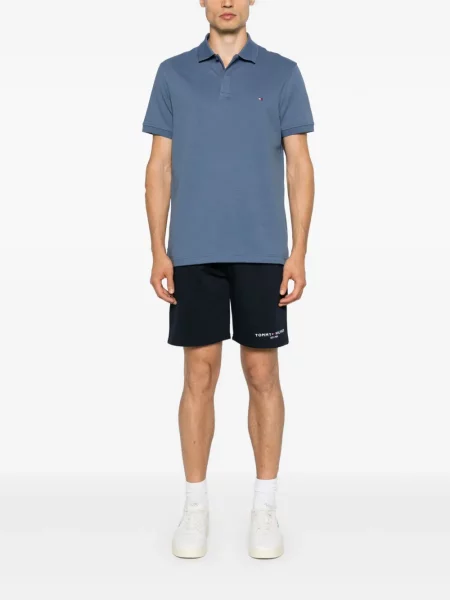 Siuvinėta polo marškinėliai Tommy Hilfiger mėlyna