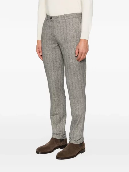 Pantaloni Circolo 1901 cu model herringbone gri