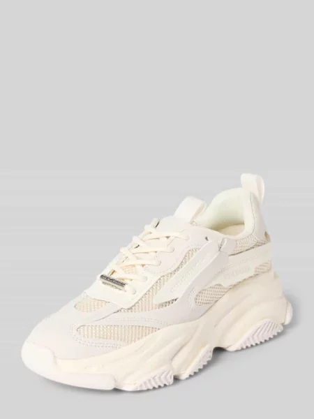 Sneakersy z detalami z logo Model Possession' Steve Madden srebrne