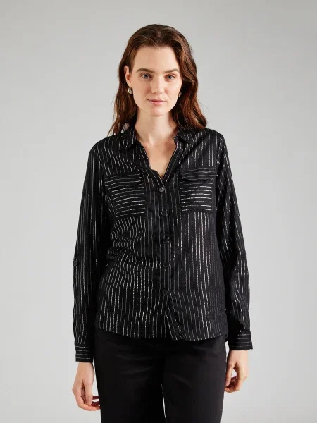 VERO MODA Bluză VMBUMPY / argintiu negru