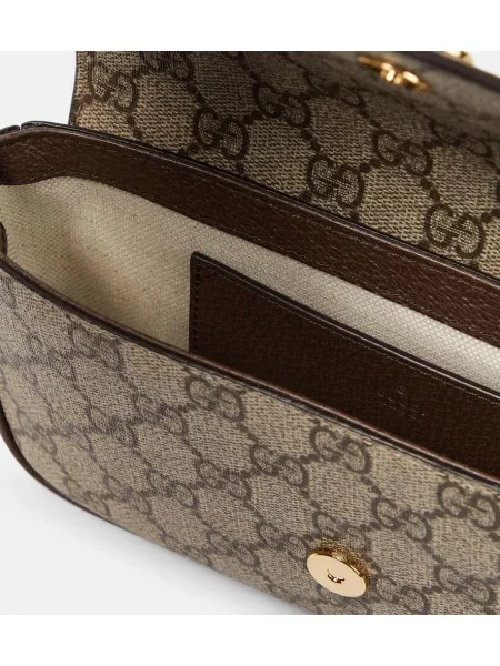 Geanta crossbody Gucci Ophidia din canvas bej