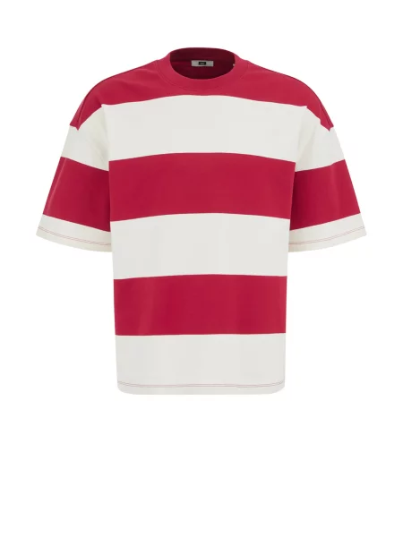WE Fashion Tricou roși aprins alb