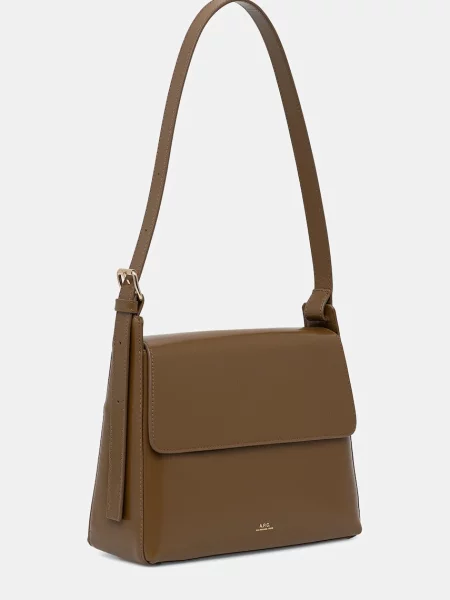 Кожаная сумка A.p.c. коричневая