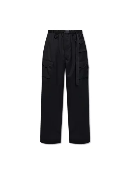 Spodnie z domieszką wełny Refined Wool Cargo Pants proste czarny